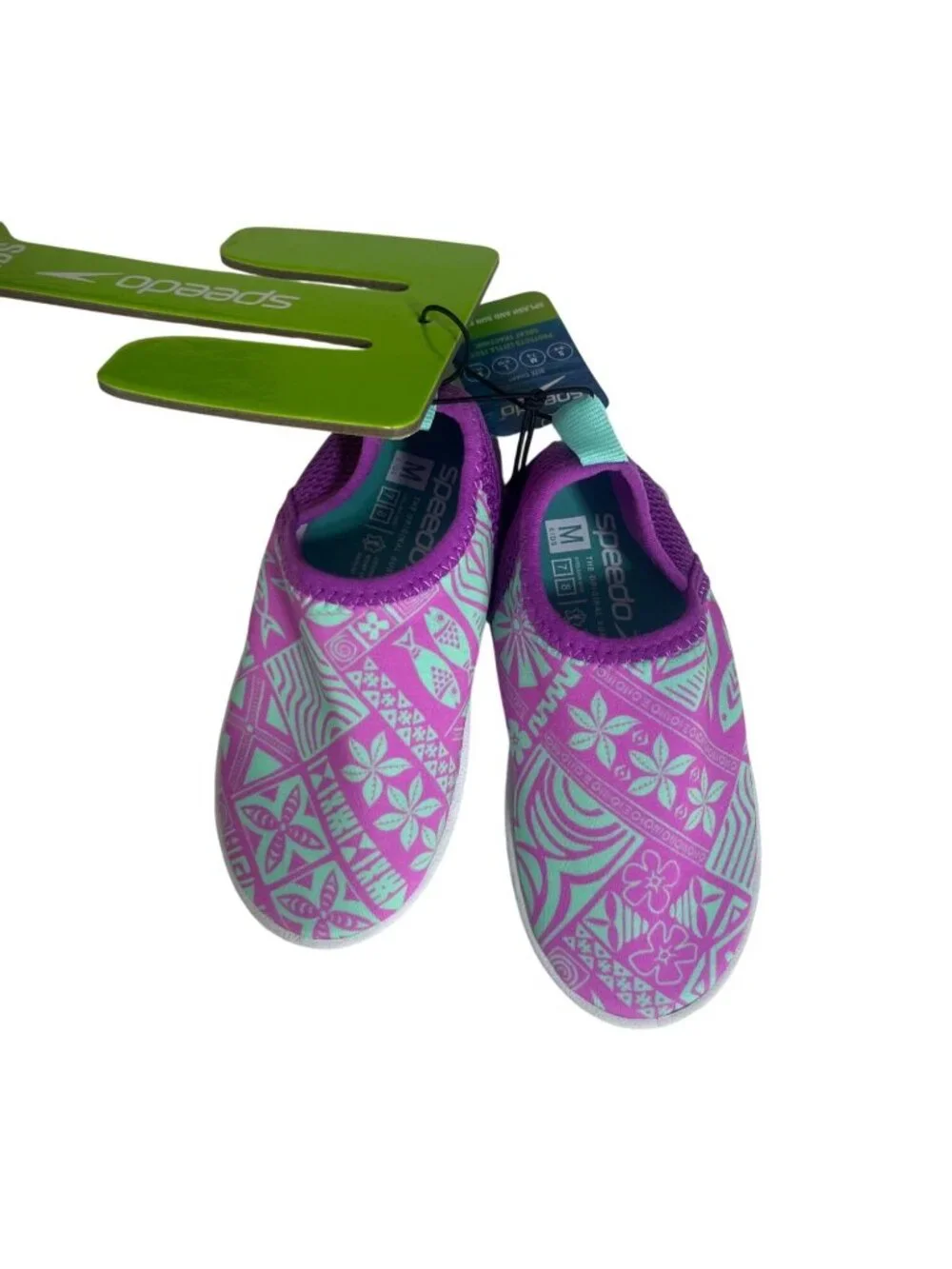 Speedo Kids Splash & Sun Bootie Water Shoes Medium 7-8 Neon Violet New